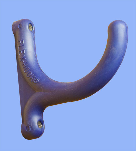 Flexible safety coat hook