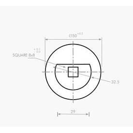 ANT1 Anti-ligature Knob with concealed bolt through fixings