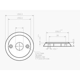 ANT1 Anti-ligature Knob with concealed bolt through fixings