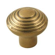 Bronze ribbed cabinet knob